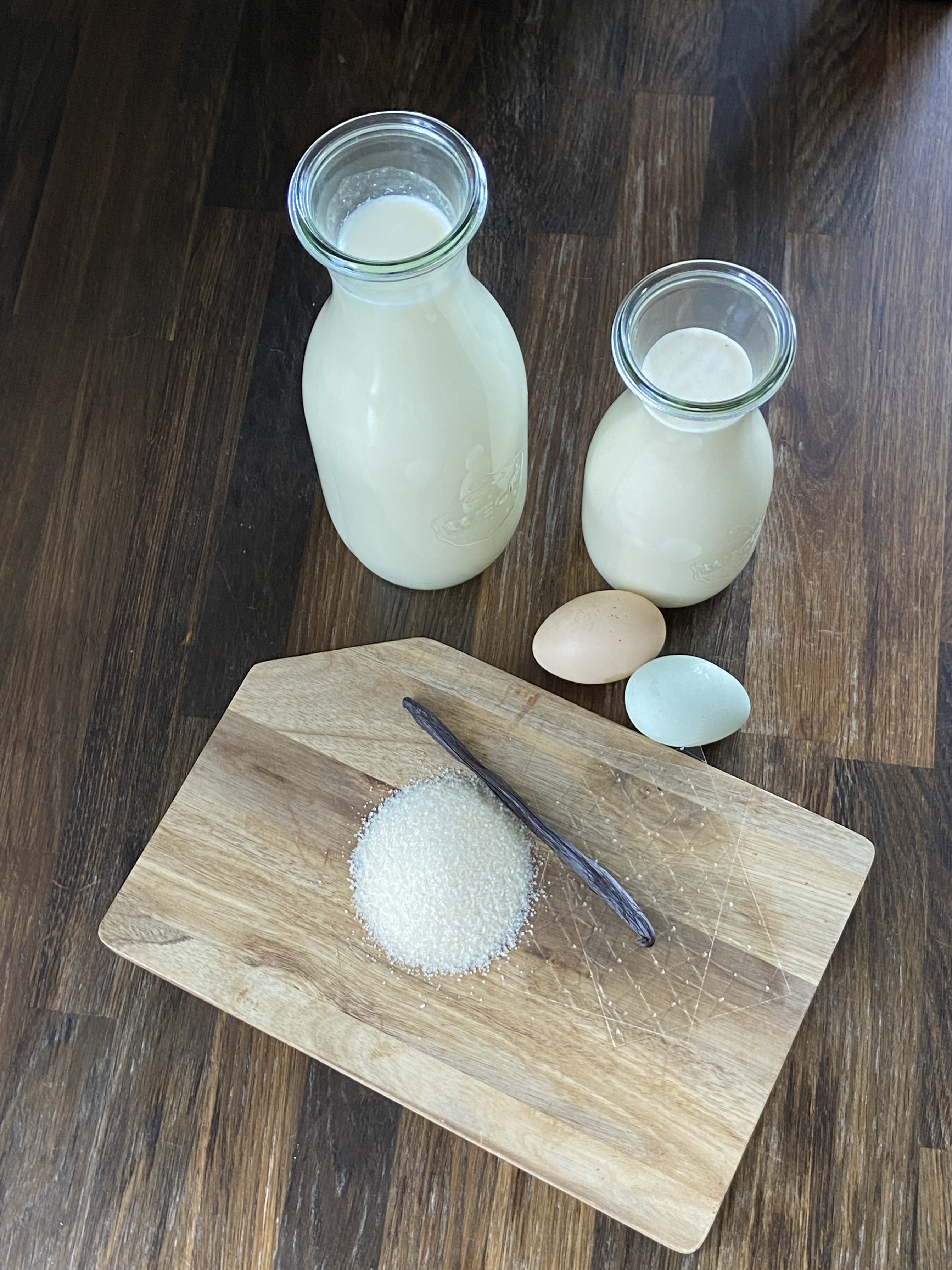 Ingredienser til budding Ingredienser til budding